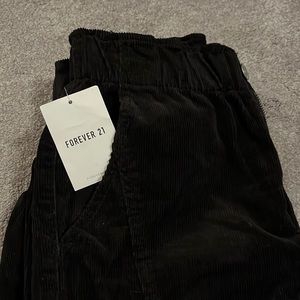 Black corduroy pants